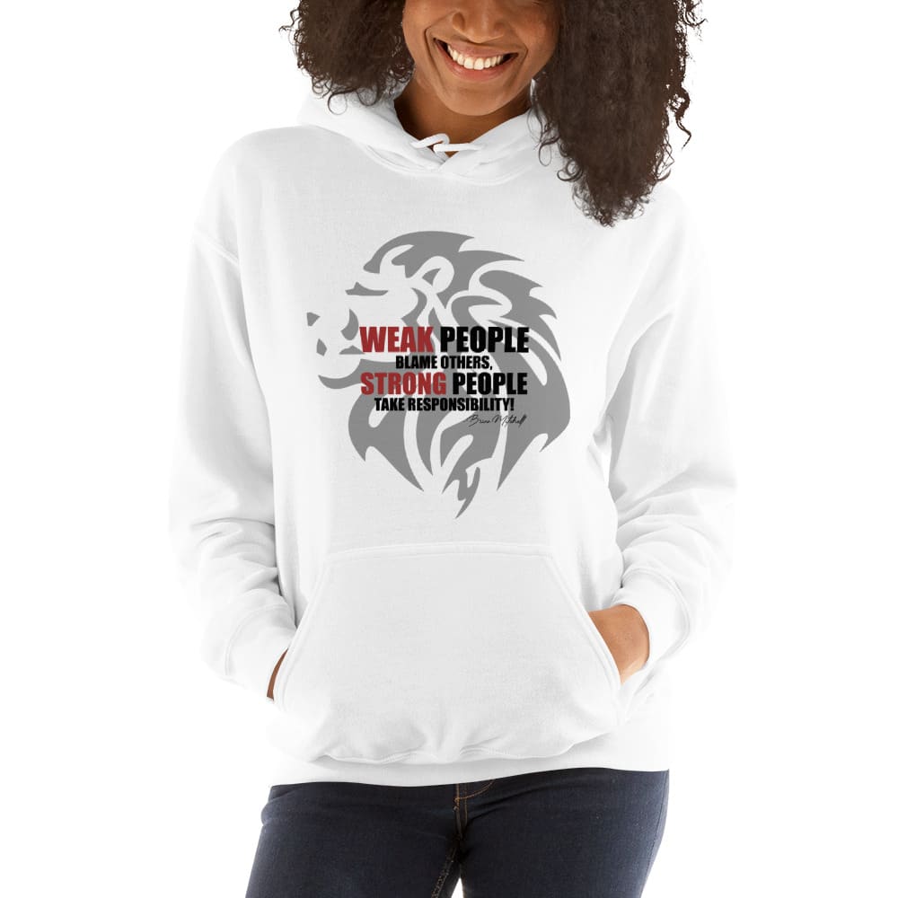 WEAK and STRONG II by Brian Mitchell Women's Hoodie, Black Logo