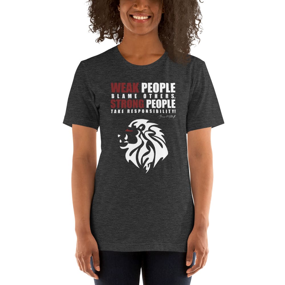 WEAK and STRONG by Brian Mitchell Women's Tee, White Logo