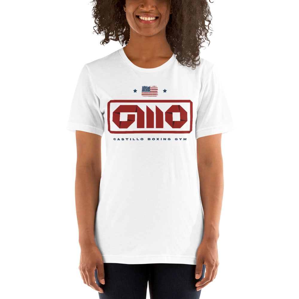 GMO Castillo Boxing Gym Women's T-Shirt, Red Logo