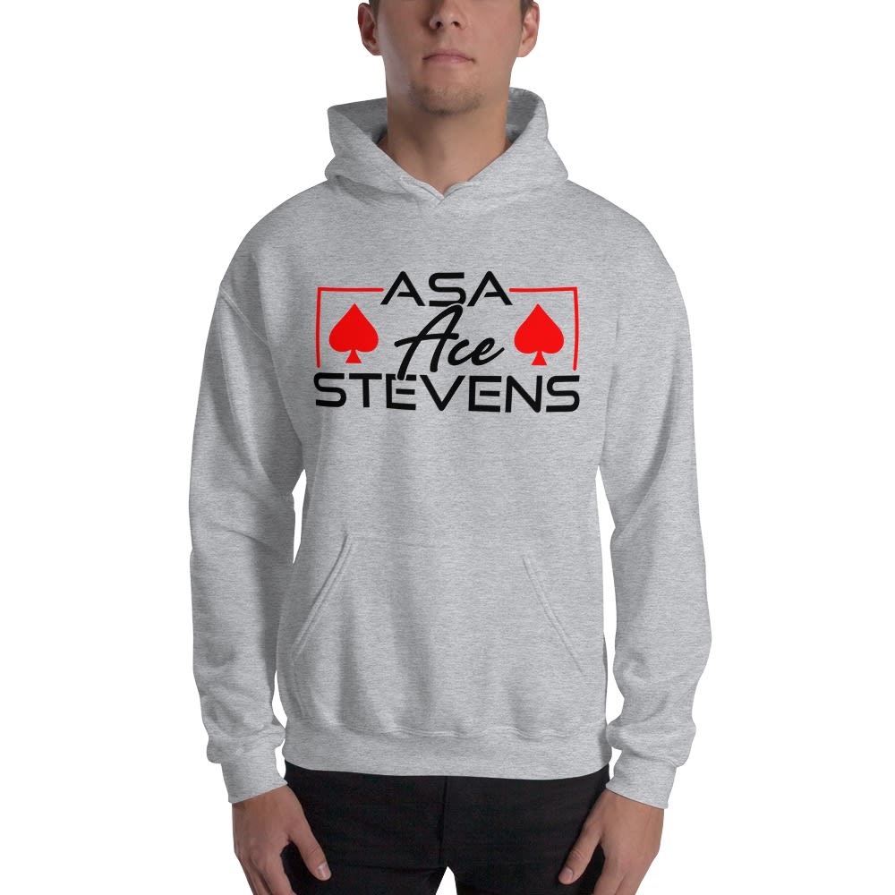 Asa "Ace" Stevens, Men's Hoodie, Black Logo