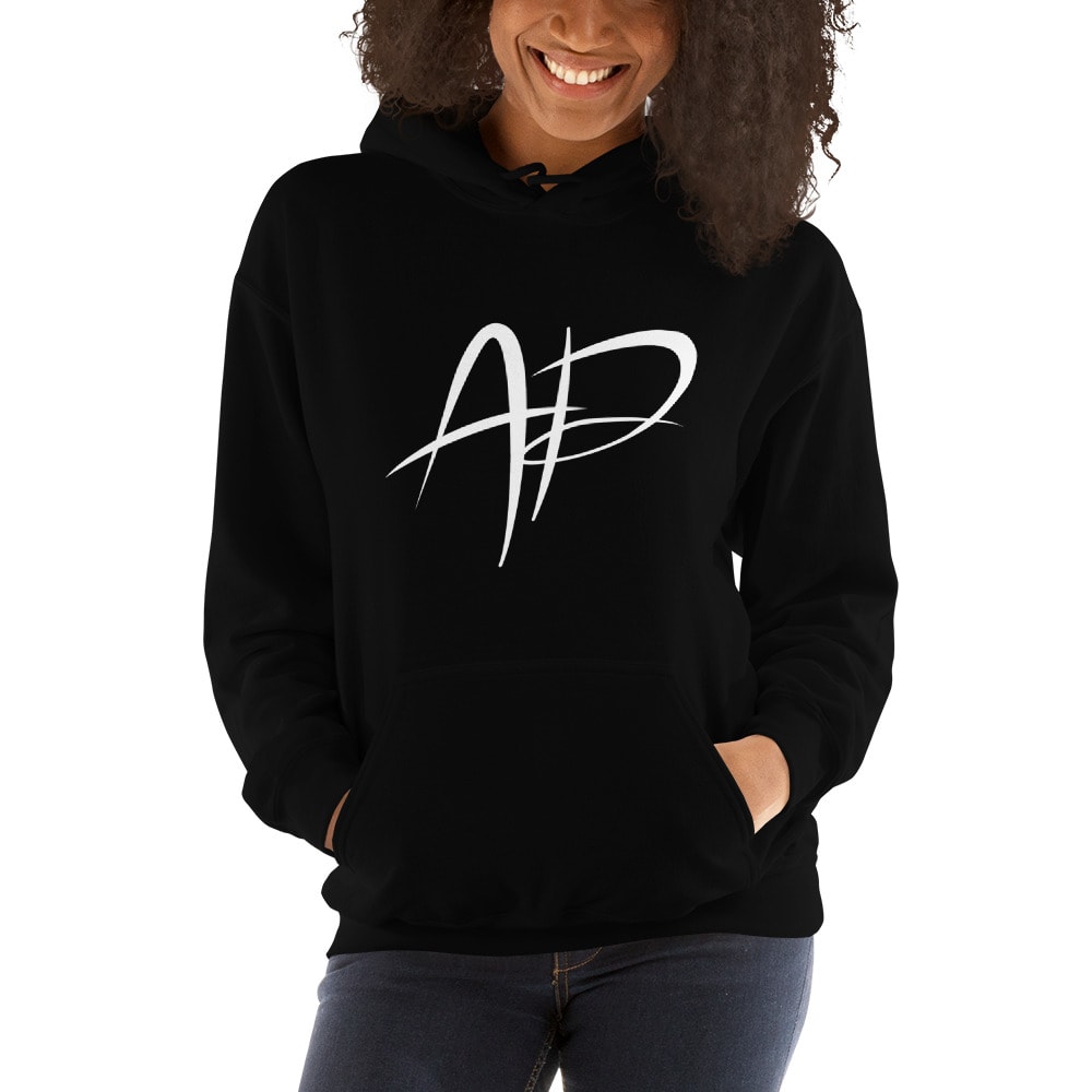 "AP" by Austin Powers Women's Hoodie, White Logo