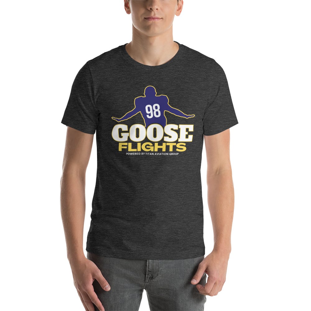 Goose Flights NFL Alumni Baltimore T-Shirt, Gold and Navy Logo