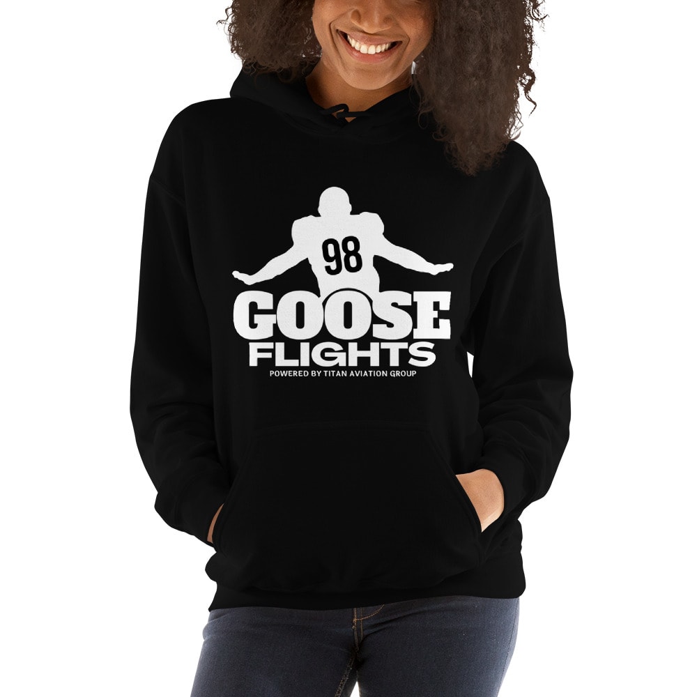 Goose Flights NFL Alumni Baltimore Women's Hoodie, White Logo
