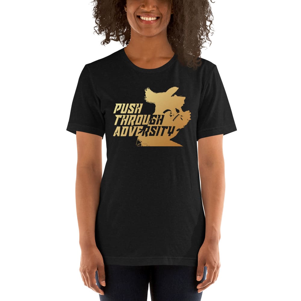  Push Through Adversity Kyle Martin Women's T-Shirt, Gold Logo