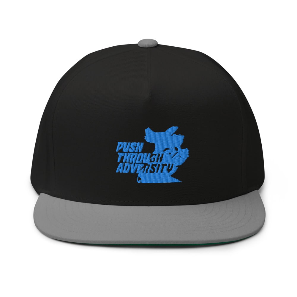 Push Through Adversity Kyle Martin Hat, Blue Logo
