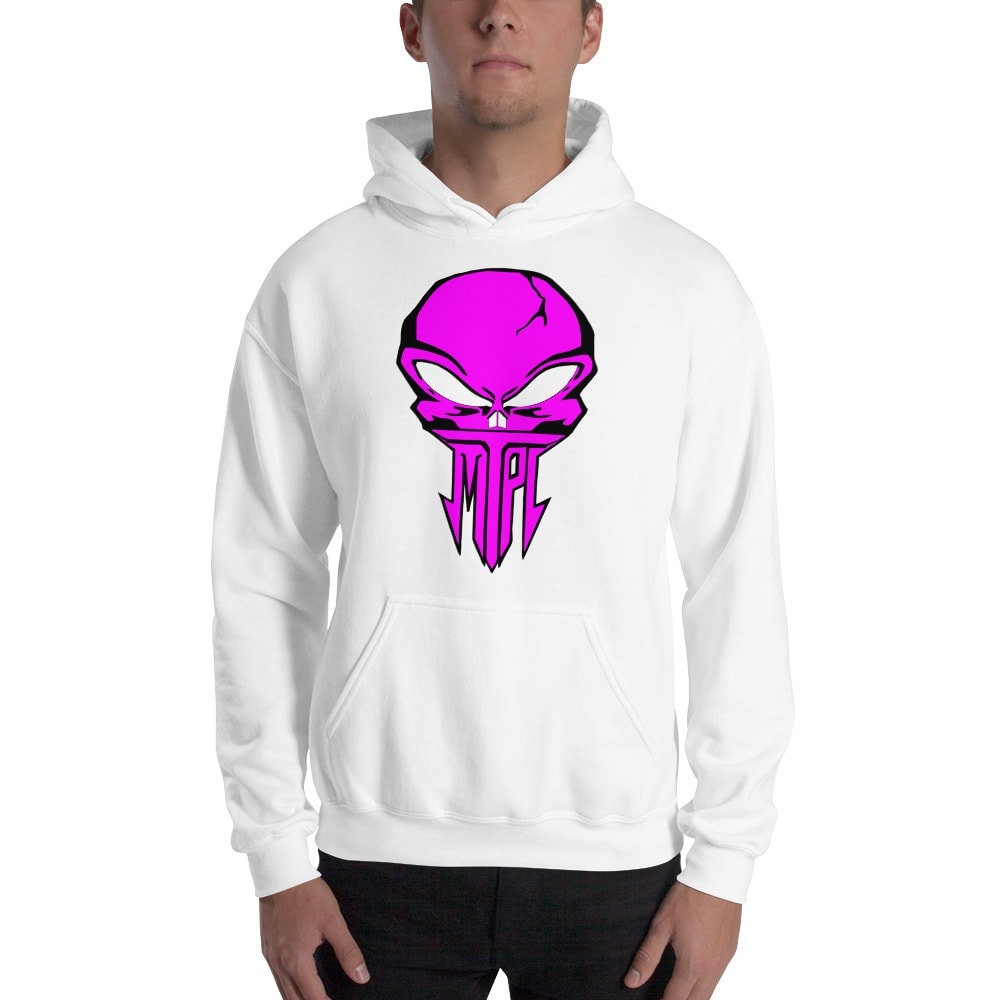 The Punisher by Manzo Conde Men's Hoodie, Pink Logo 