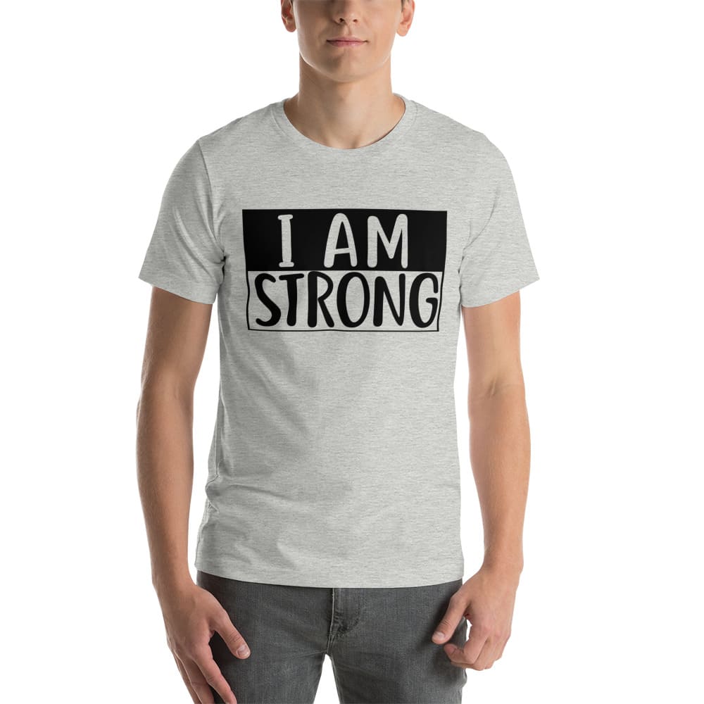 "I Am Strong" by Deanay Watson Men's Shirt, Black Logo