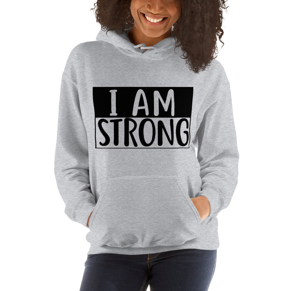 "I Am Strong" by Deanay Watson Women's Hoodie, Black Logo