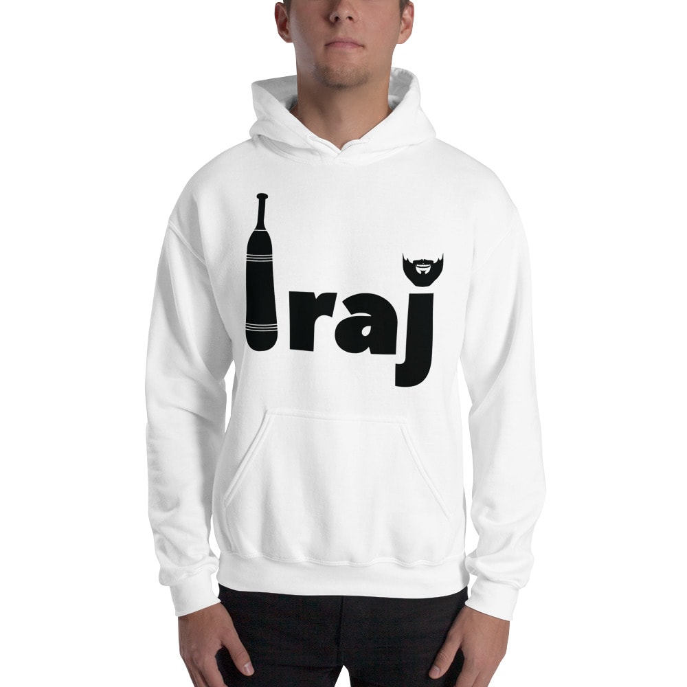 "Iraj" by Iraj Azizpour Men's Hoodie, Black Logo