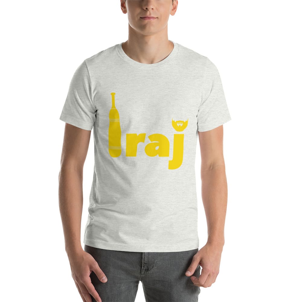 "Iraj" by Iraj Azizpour Men's Shirt, Yellow Logo