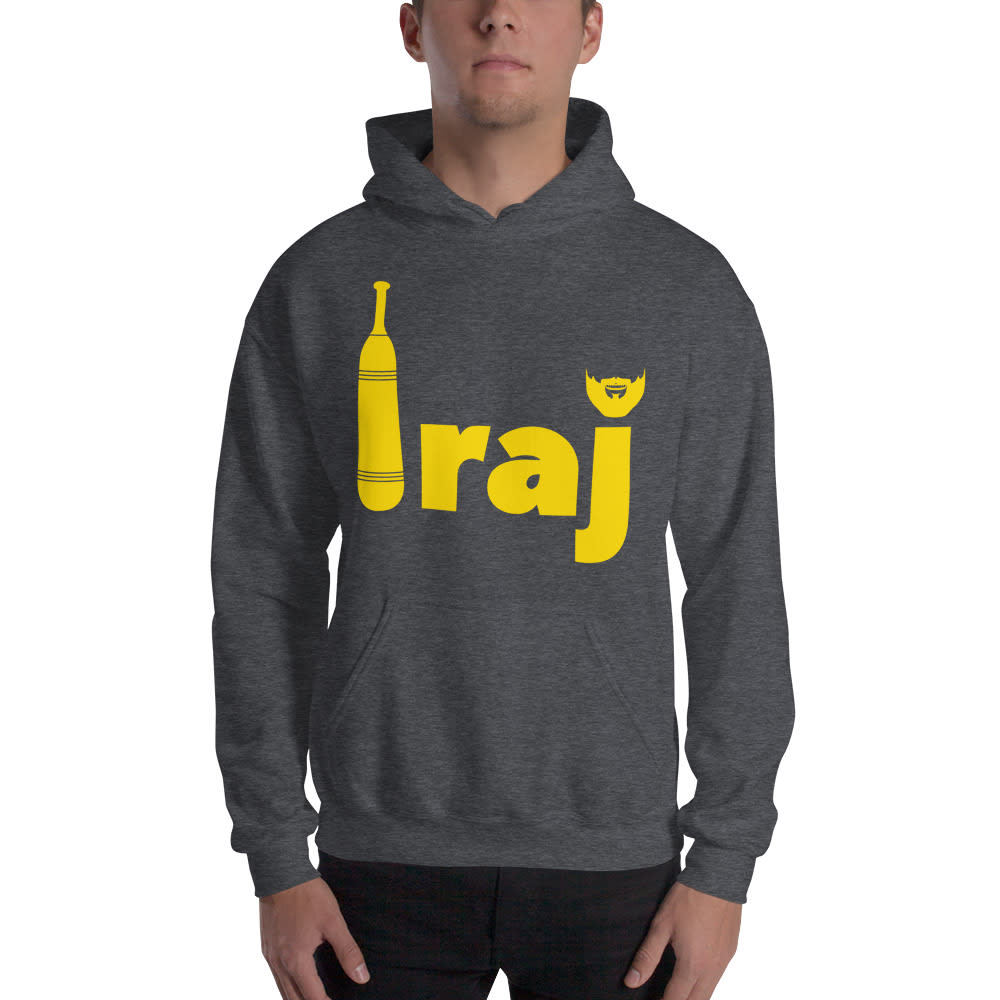 "Iraj" by Iraj Azizpour Men's Hoodie, Yellow Logo