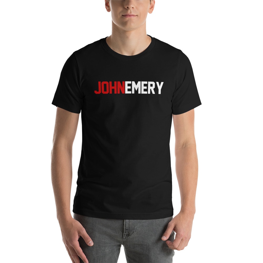"Emery 4" by John Emery Shirt, White Logo