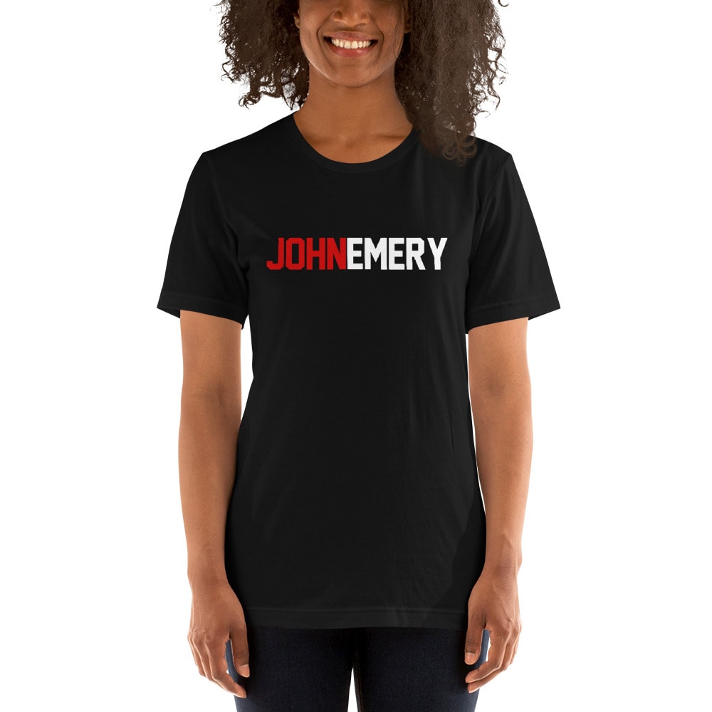 "Emery 4" by John Emery Women's Shirt, White Logo
