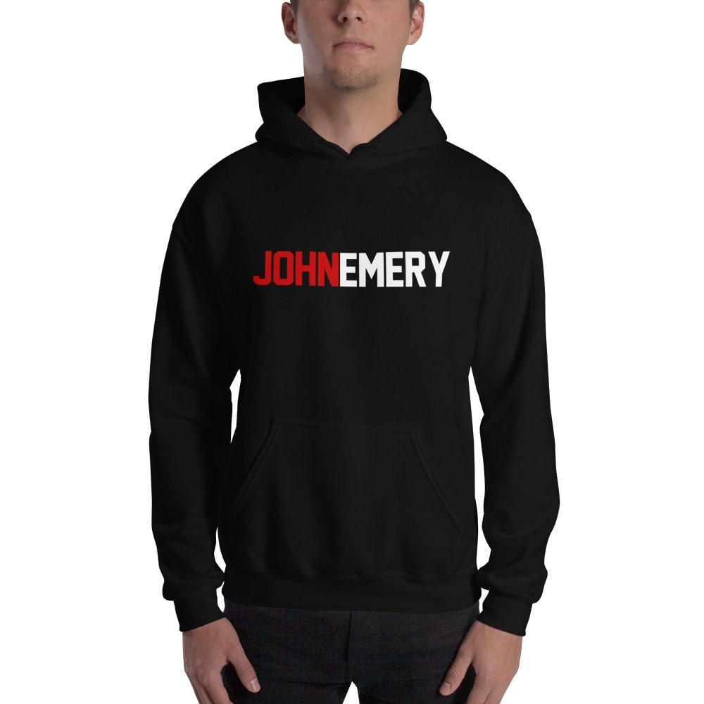 "Emery 4" by John Emery Men's Hoodie, White Logo
