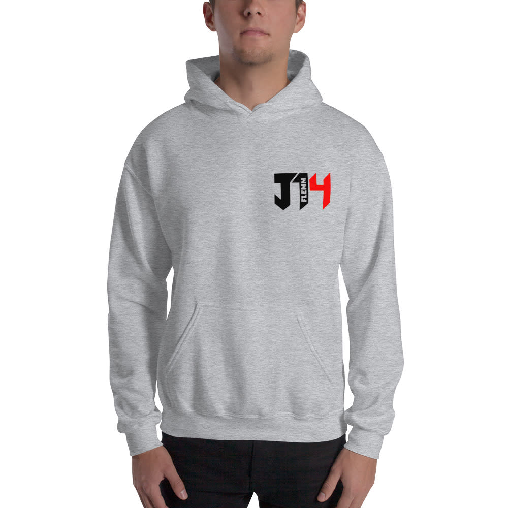 "J14" by Jeremiah Flemmons Men's Hoodie, Black Logo