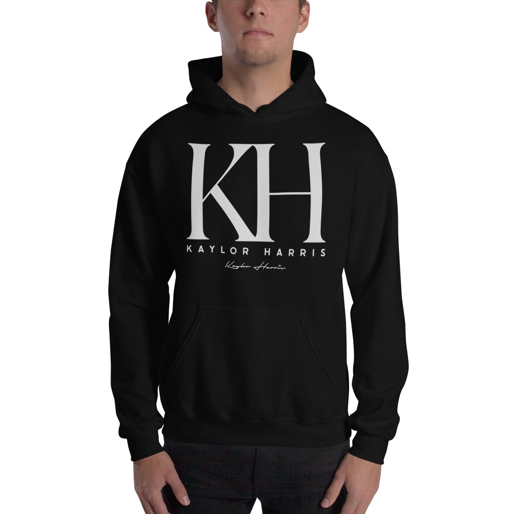 KH Kaylor Harris Men's Hoodie, White Logo