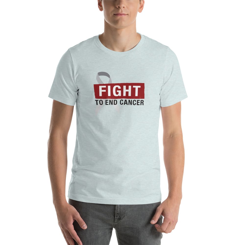 Fight To End Cancer by Joey Woo, T-Shirt, Red Black Logo