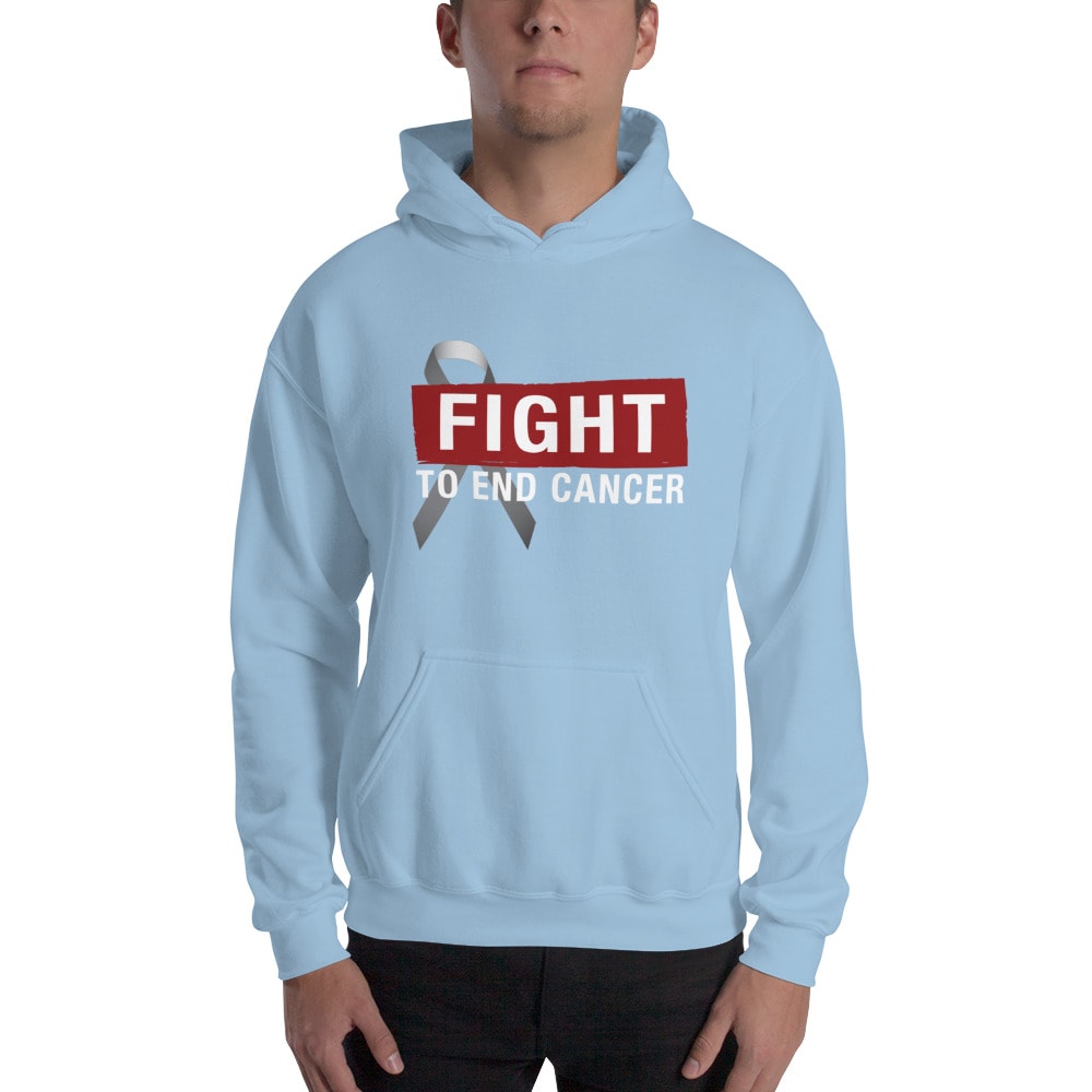 Fight To End Cancer by Joey Woo, Hoodie, Red White Logo