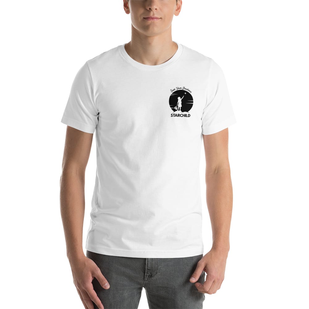 "Starchild " by Mitch Louis-Charles T-shirt, Black Logo