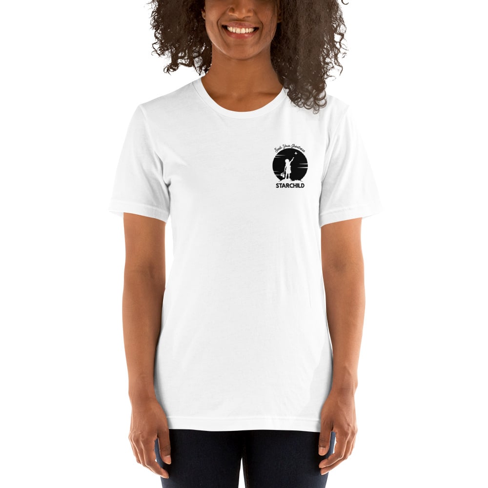 "Starchild " by Mitch Louis-Charles Women's T-shirt, Black Logo