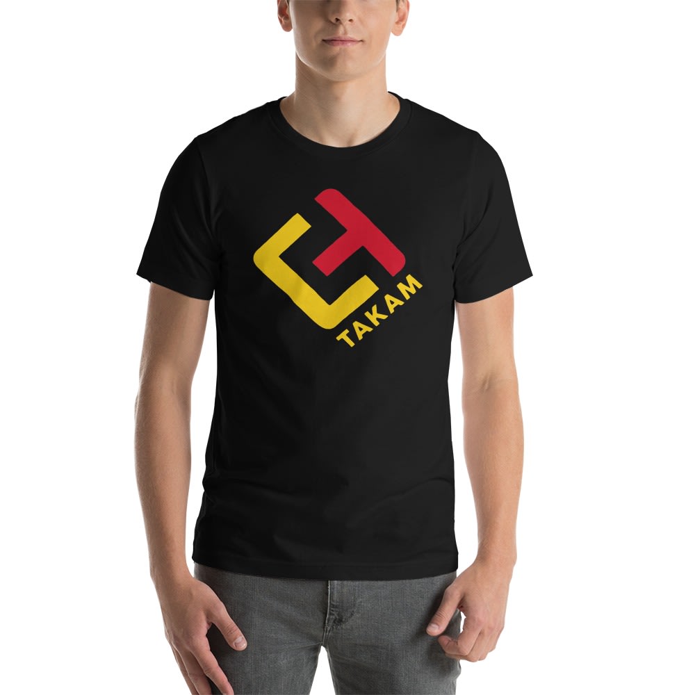 Carlos Takam Men's T-shirt, Red and Yellow Logo