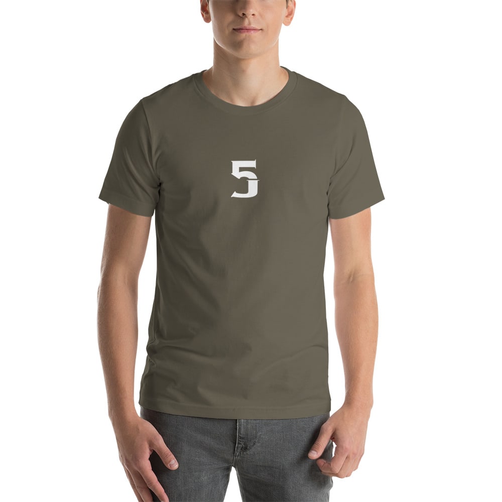 "5SJ" by Josiah Sanders Shirt, White Logo