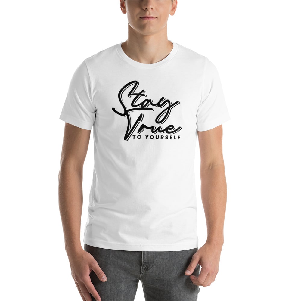 "Stay True To Yourself" by Josiah Sanders Shirt, Black Logo