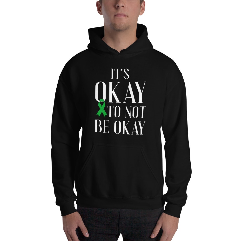 It’s OKAY To Not Be OKAY by Autumn MacDougal Hoodie, White Logo