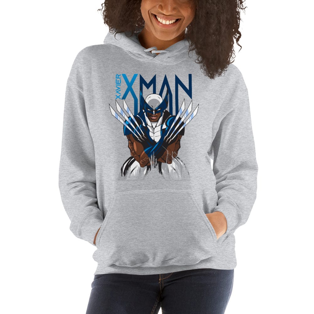 XMAN by Xavier Rhodes Women's Hoodie, Black Logo