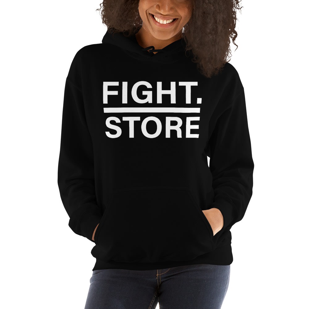 Fight Store Women's Hoodie, White Logo