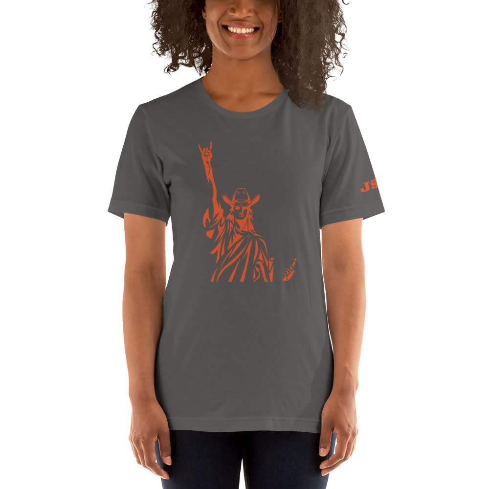 "JS11" by Jilly Shimkin Women's Shirt, Orange Logo