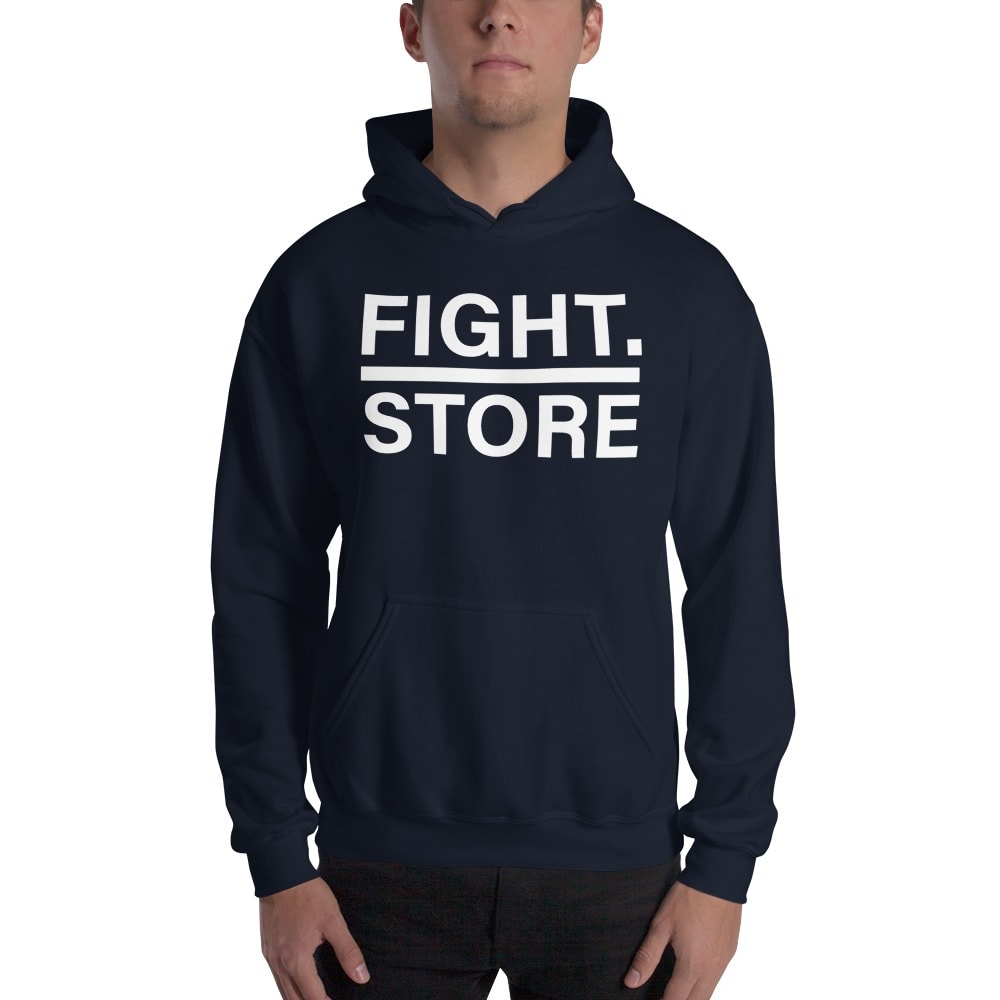 Fight Store Men's Hoodie, White Logo