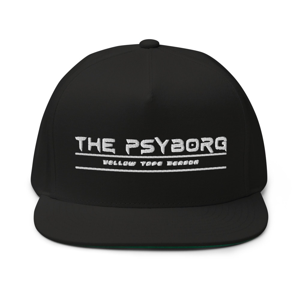 The Psyborg Yellow Tape Season by AD Palmore Hat, White Logo