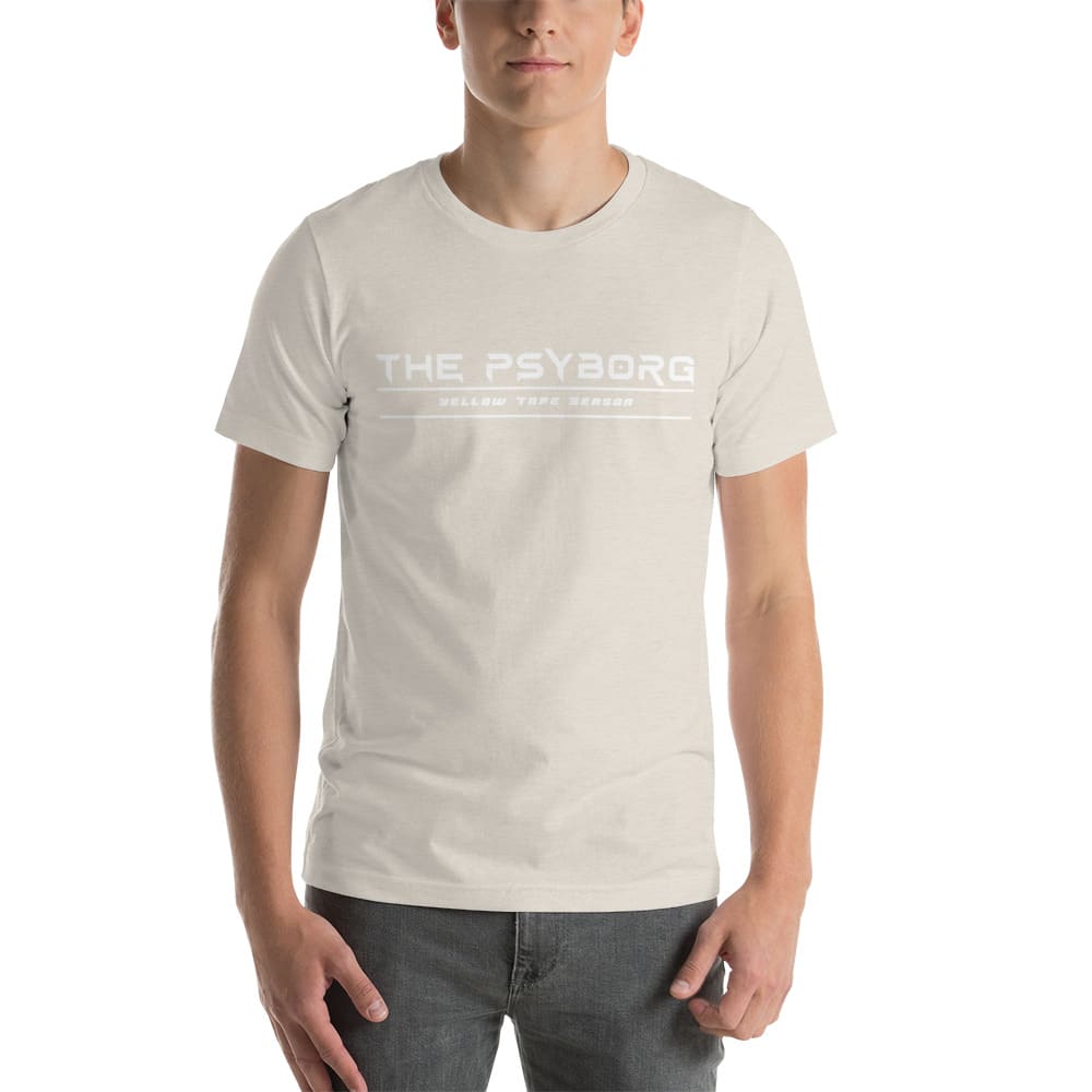The Psyborg Yellow Tape Season by AD Palmore Shirt, white Logo