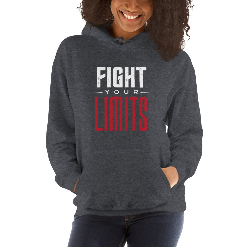"Fight Your Limits" by Southpaw Family Fitness and Boxing, Unisex Hoodie, White Logo
