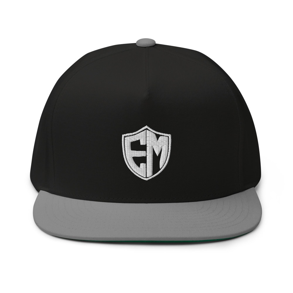 "EM" by Elijah McGuire Hat, White Logo