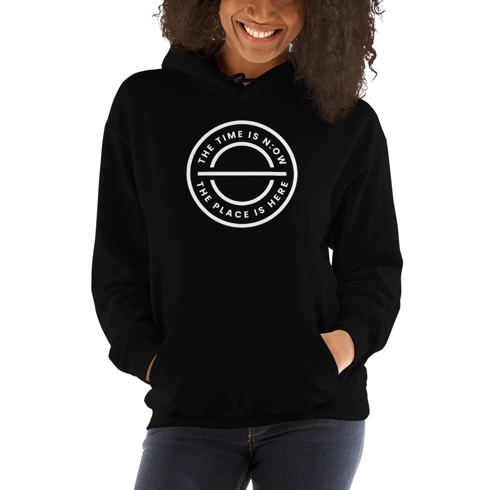 The Time Is Now by Jake Fraley Unisex Hoodie, White Logo