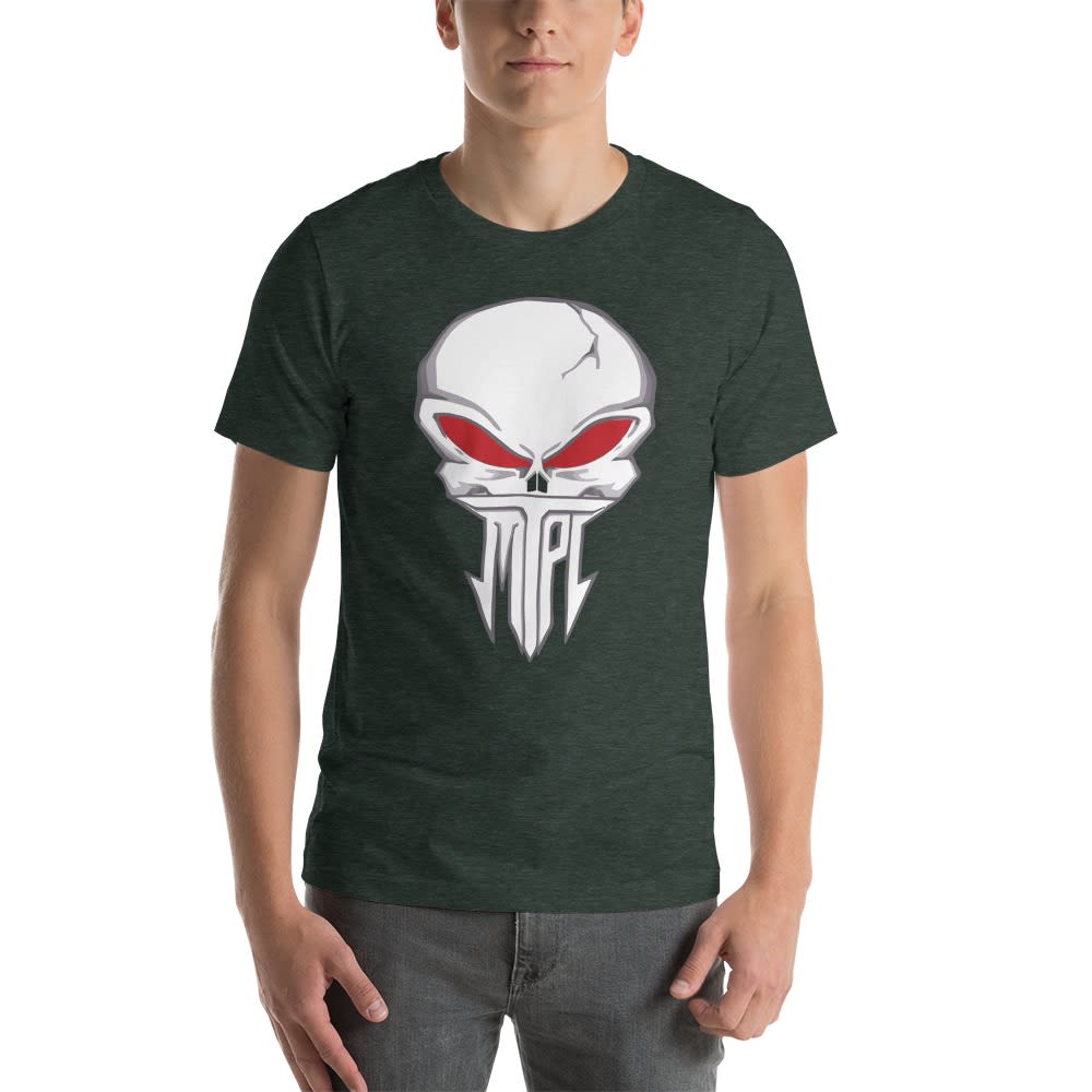   The Punisher by Manzo Conde Men's T-shirt, Red Eyes Logo
