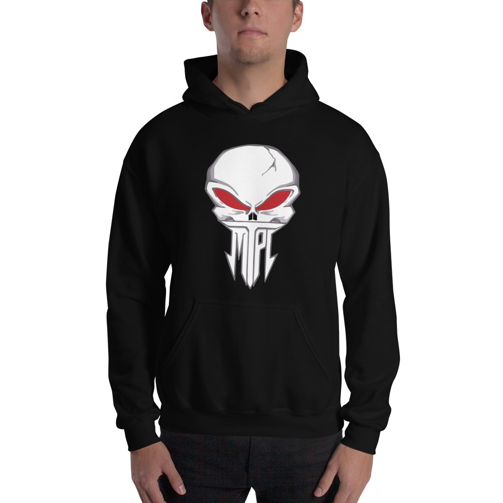   The Punisher by Manzo Conde Men's Hoodie, Red Eyes Logo