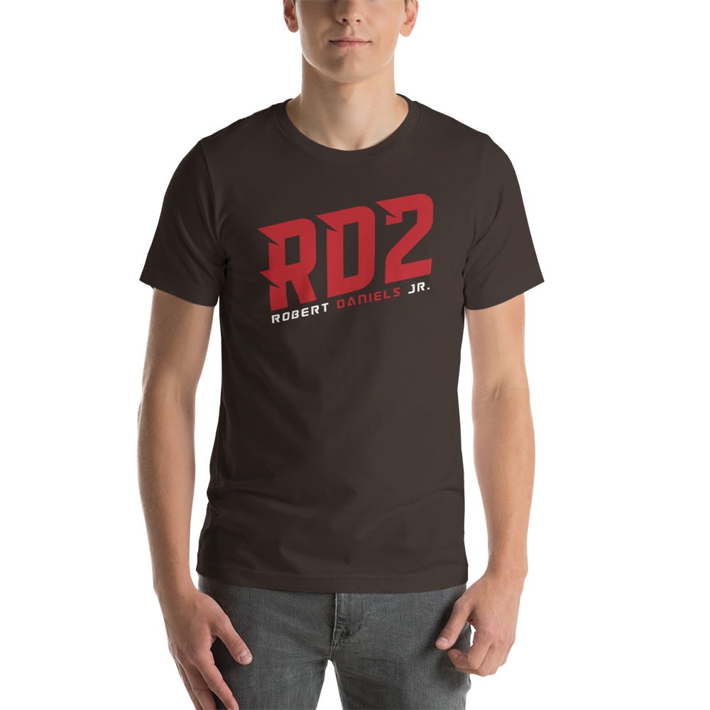 RD2 by Robert "THE REAL DEAL" Daniels Jr T-shirt, White & Red Logo