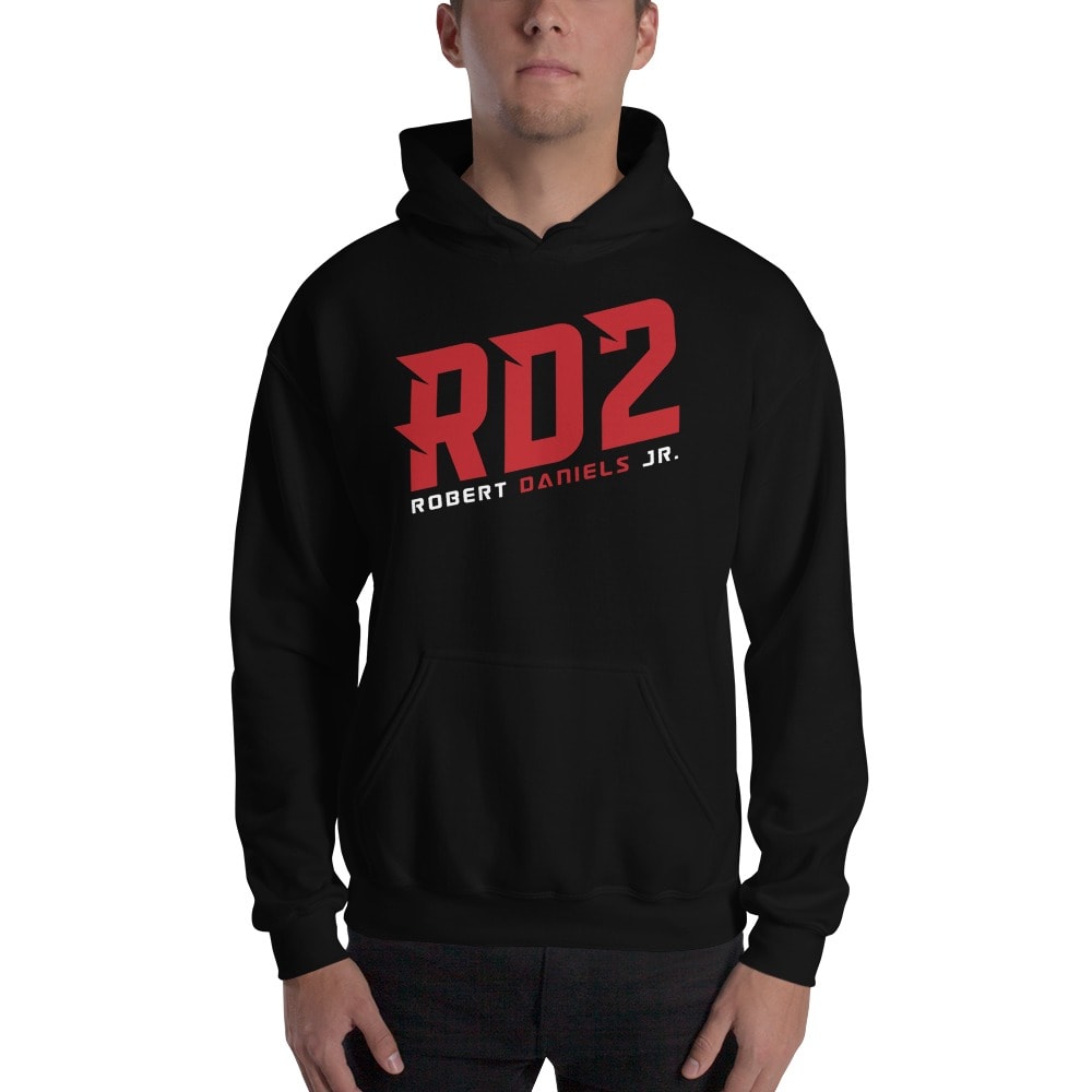RD2 by Robert "THE REAL DEAL" Daniels Jr Hoodie, White & Red Logo