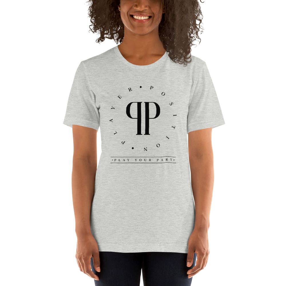 Play Your Part by Jason Bourgeois Women’s T-Shirt, Black Logo