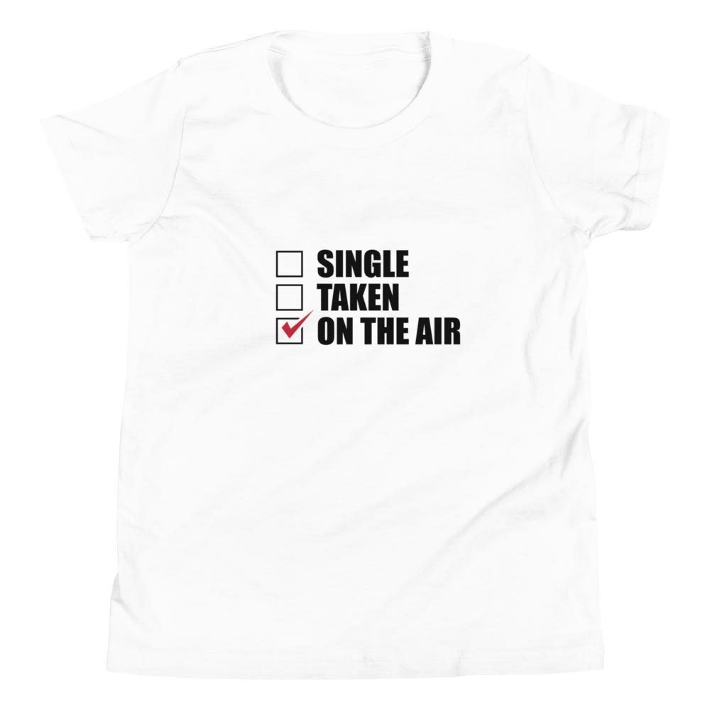 The Fight Card Podcast "On The Air" Youth Shirt, Black Logo