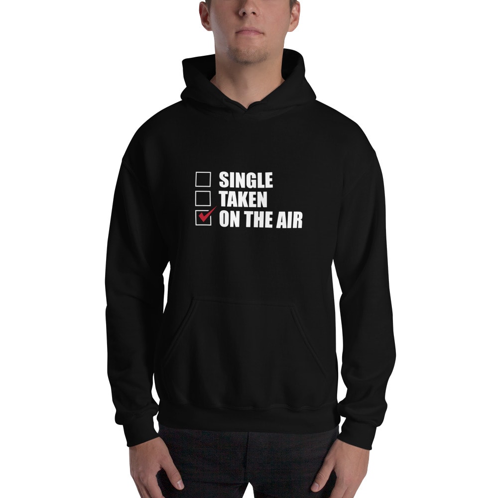 The Fight Card Podcast "On The Air" Men's Hoodie, White Logo