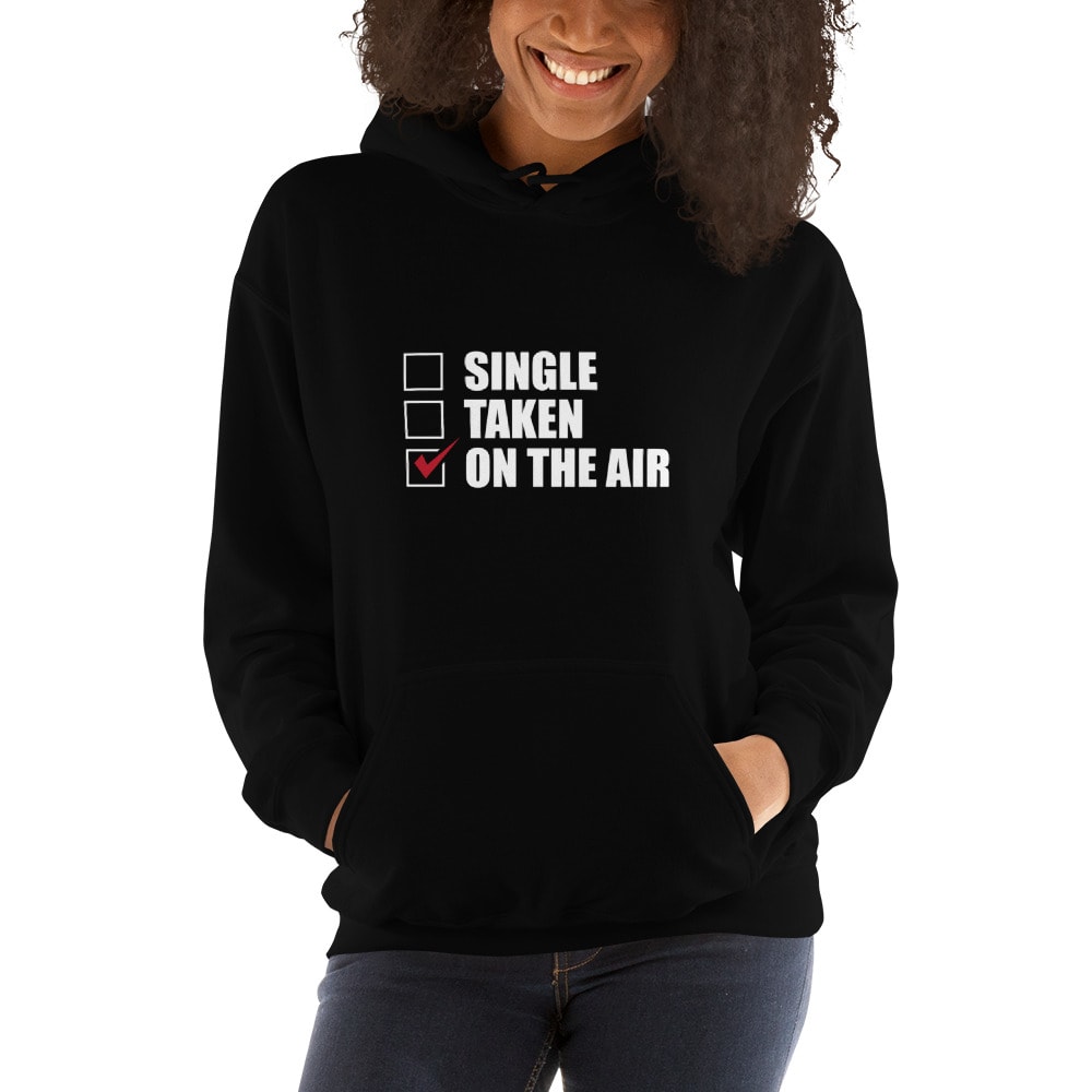 The Fight Card Podcast "On The Air" Women's Hoodie, White Logo