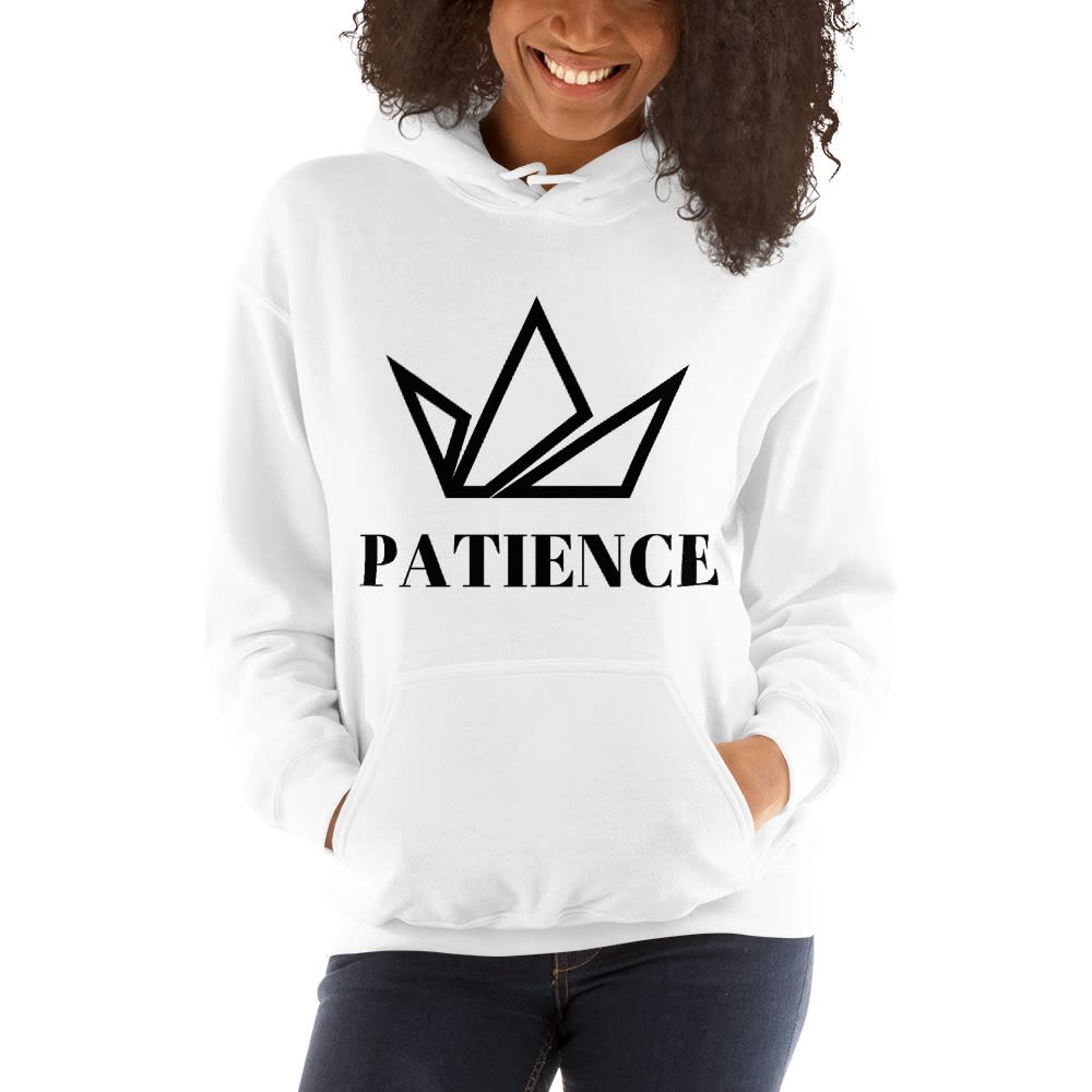  "Patience" by Parker Nash Women's Hoodie, Black Logo