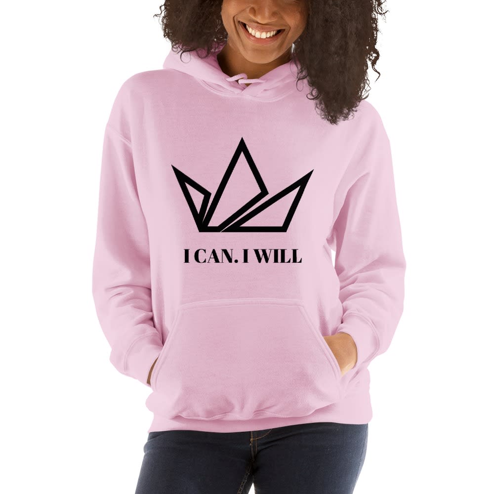 "I can I will" by Parker Nash Women's Hoodie, Black Logo
