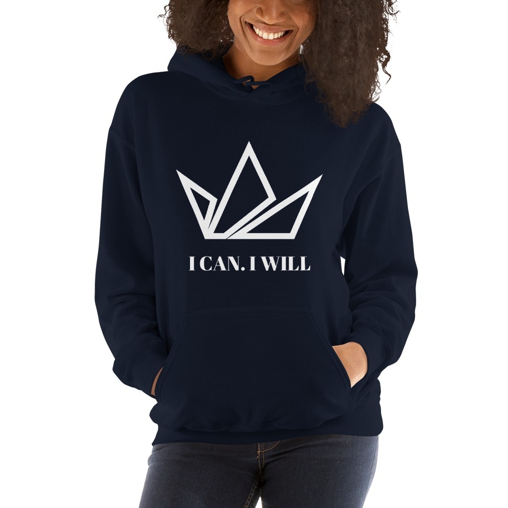  "I can I will" by Parker Nash Women's Hoodie, White Logo