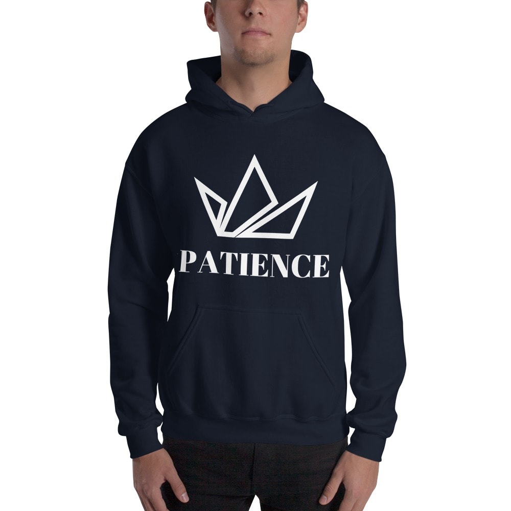  "Patience" by Parker Nash  Men's Hoodie, White Logo