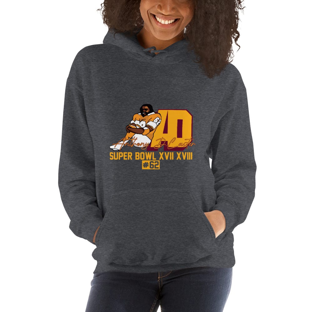 Anthony D. Laster Marron and Gold No.62 Women's Hoodie